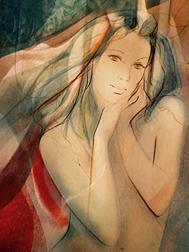 painted contour of a woman